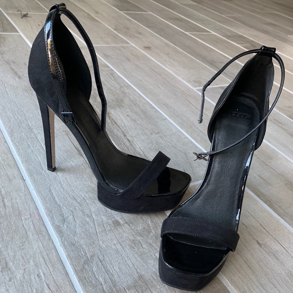 ASOS Black barely there platform heels